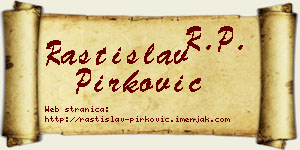 Rastislav Pirković vizit kartica